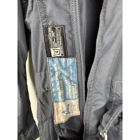 Men’s Distressed Gray Blue Gray Flight Suit Size 6 Chest 36”/Waist 32” Short USA - Picture 6 of 7